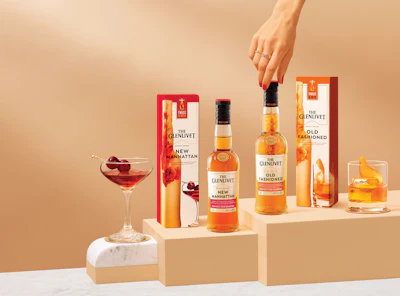 The cocktails are ready-to-serve after consumers complete three simple steps: twist the cap, allow the pressurized ingredient mix to burst from the enclosure into the whisky, and pour the cocktail over ice to share and enjoy.