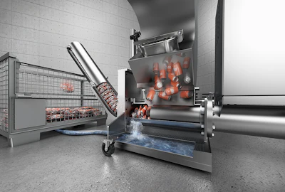 The Weima E.200 drains underfilled or out-of-spec product in one easy step. Rejected cans are then easily compressed into 200 mm discs for recycling.