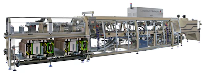 The Prasmatic TC 500 combined shrink-wrapper and case packer for medium to high-speed productions.