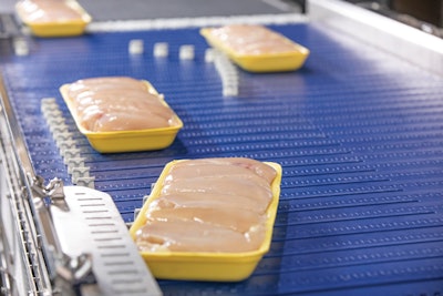 Sometimes, a small amount of automation can help ease bottlenecks that fall between larger automation efforts. This was the case on a tray sealing line after a poultry processor added automation to its cutting process.