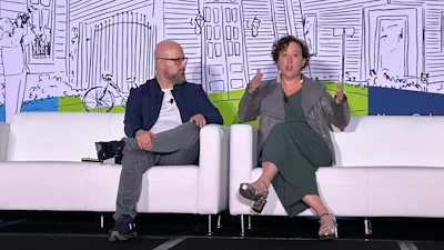 GreenBlue's Paul Nowak (left) and The Recycling Partnership's (TRP) Keefe Harrison.