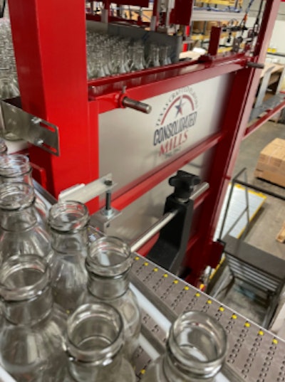 The depalletizer has increased Consolidated Mills' cooked liquids line production by 10%.