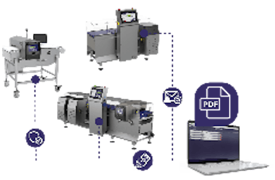 A single compact Contact 4.0 Adapter can extract data from multiple inspection machines connected on the same network.