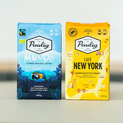 Paulig's new recyclable vacuum packaging for coffee uses nearly 20% less material than previous versions.