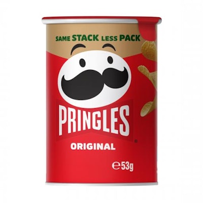 Pringles Australasia has reduced its can packaging by 10% while maintaining the same number of chips.