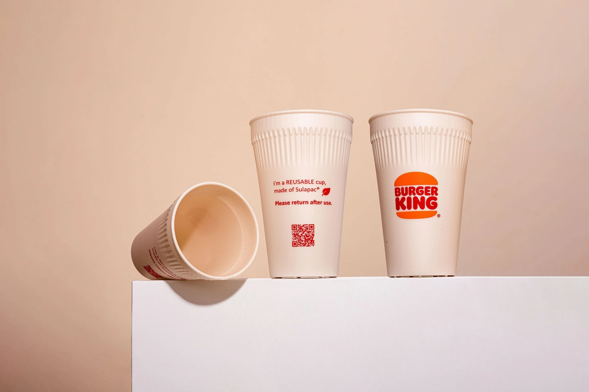The cups used in Burger King's reusable cup pilot in Finland can be broken down by natural microbes after 200 uses.