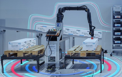 See multiple Bosch Rexroth automation technologies, including a complete palletizing solution with collaborative robots, in Booth S-1548 at PACK EXPO.