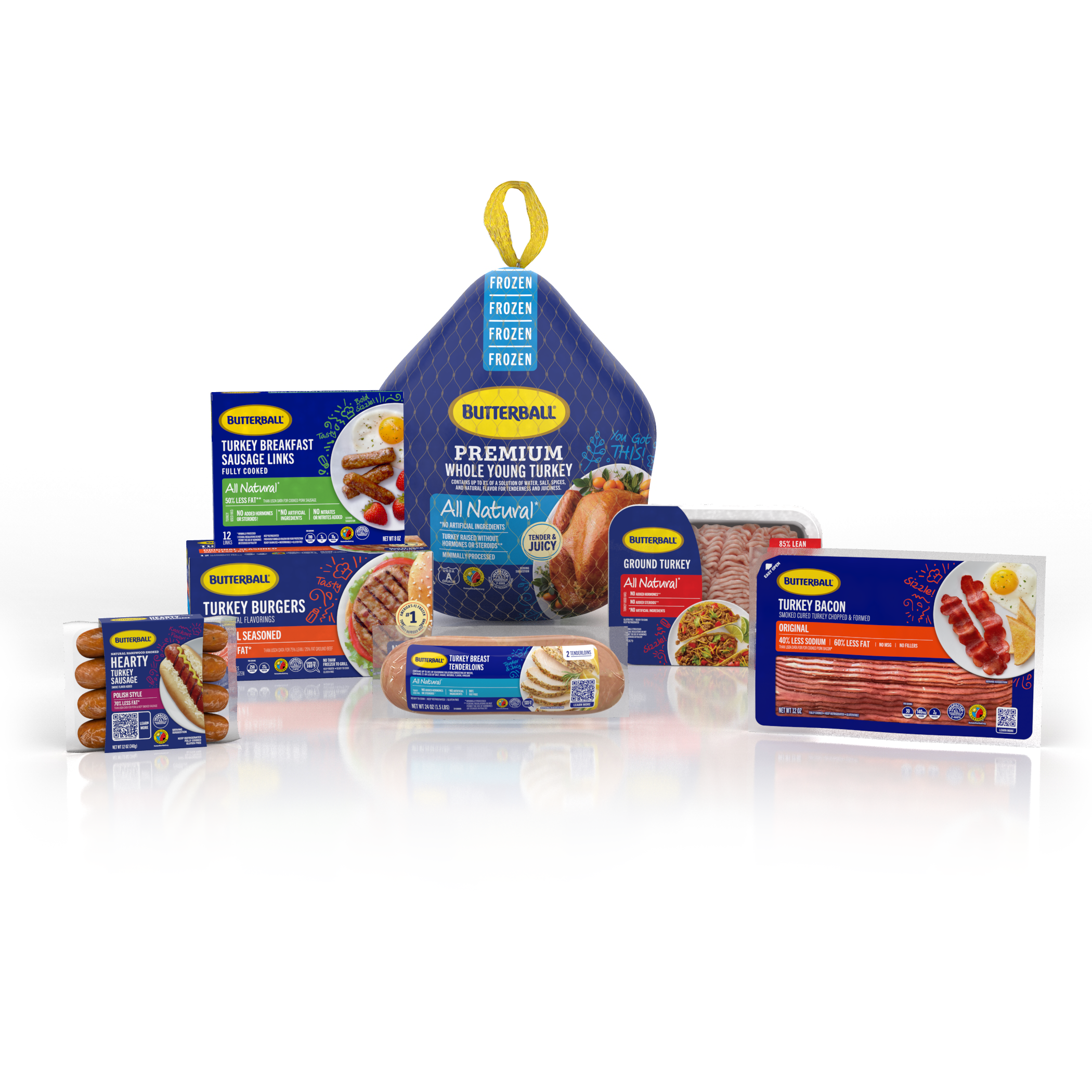 Butterball has updated its packaging to feature a cohesive master brand design, and added a QR code for consumer engagement.