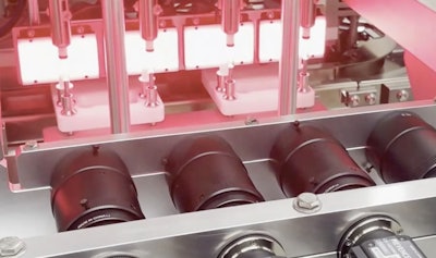 Vision inspection of filled vial with stopper