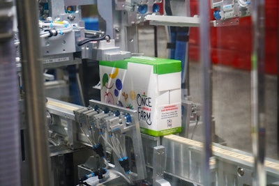 Compression tooling closes the case and it’s ready for discharge.