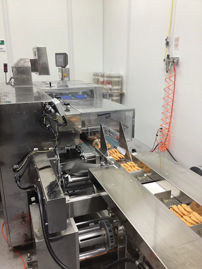 A horizontal form/fill machine prints date codes while still providing a homemade look and feel to the packaging. Image courtesy of Joyce Fassl