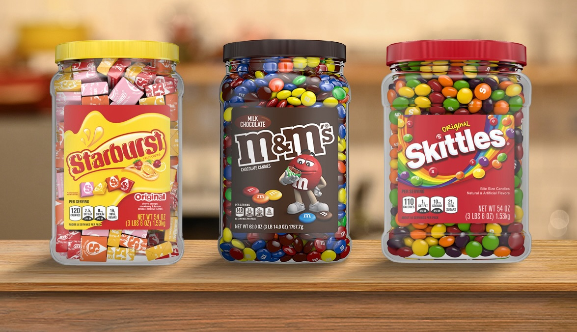 The 100% recycled-content, easy-grip jars are widely recyclable and come in three sizes: 60, 81, and 87 oz. Image courtesy of Berry Global