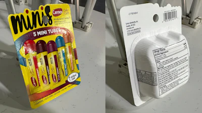 Carmex brand Minis lip balm applicators were an early adopter of paper blisters.