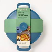 The design uses minimal material through unique dielines and a streamlined form, reducing environmental impact while maintaining durability for both retail and transit.