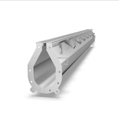 The 10,000 Series FoodSafe Slot drain features 3/8” stainless-steel embeds welded to the drain and tied into rebar, creating a solid, unified drain-floor structure for long term stability under heavy loads.