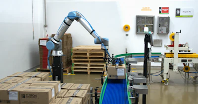 The solution installed by IGPS marked a technological milestone as the first Robotiq palletizing cell implemented in Colombia.