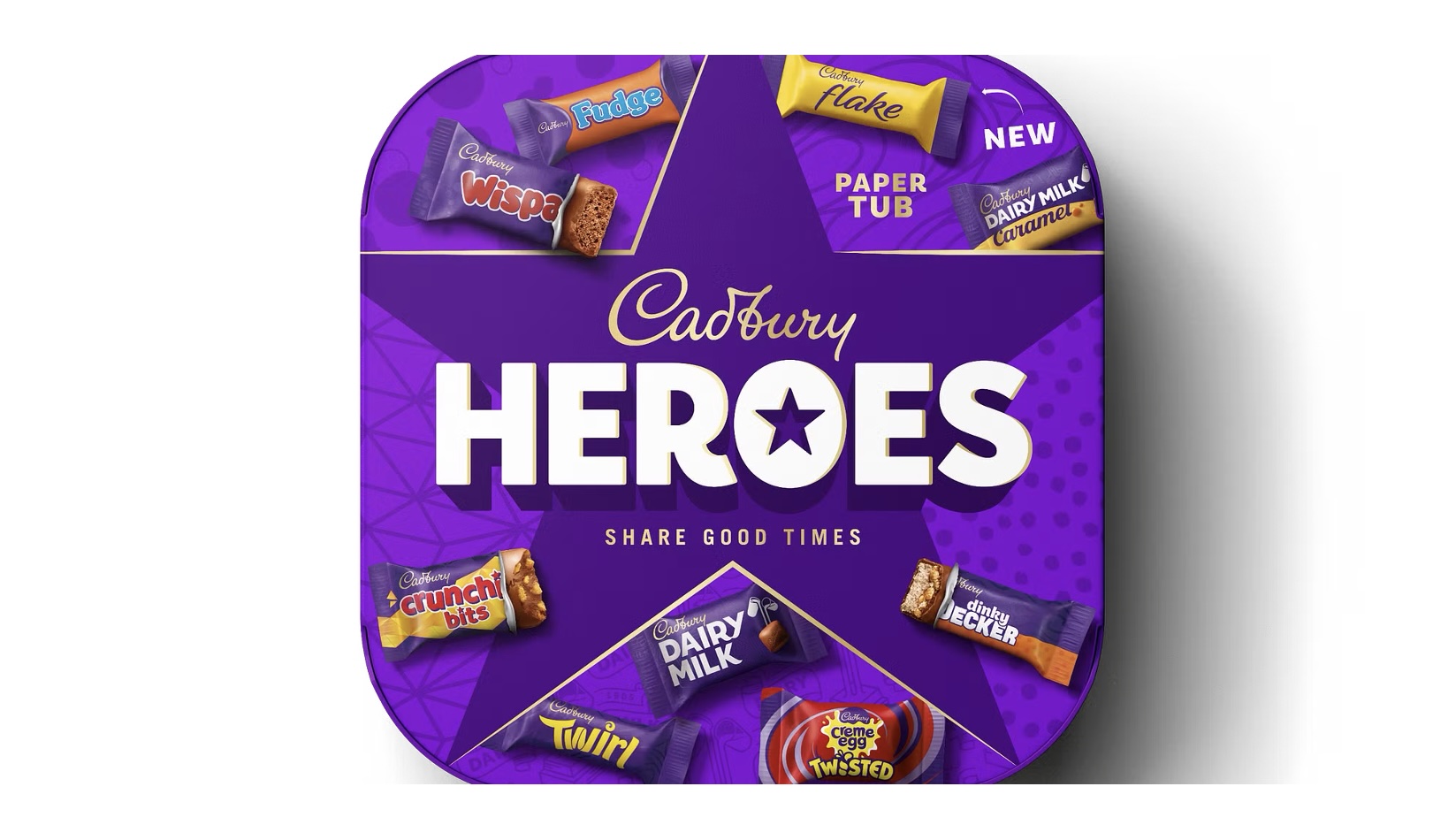 The new paper tubs for its Cadbury Heroes assortment of miniature chocolates were developed in partnership with DS Smith over several years of R&D.