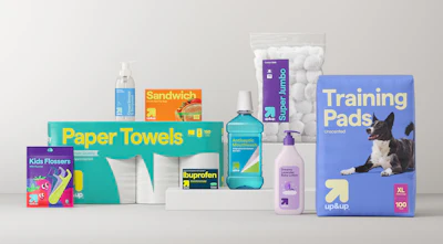 Target's up&up private label brand is one that might benefit from more sustainable, low-barrier films that are more recyclable than higher barrier, multi-layer films.