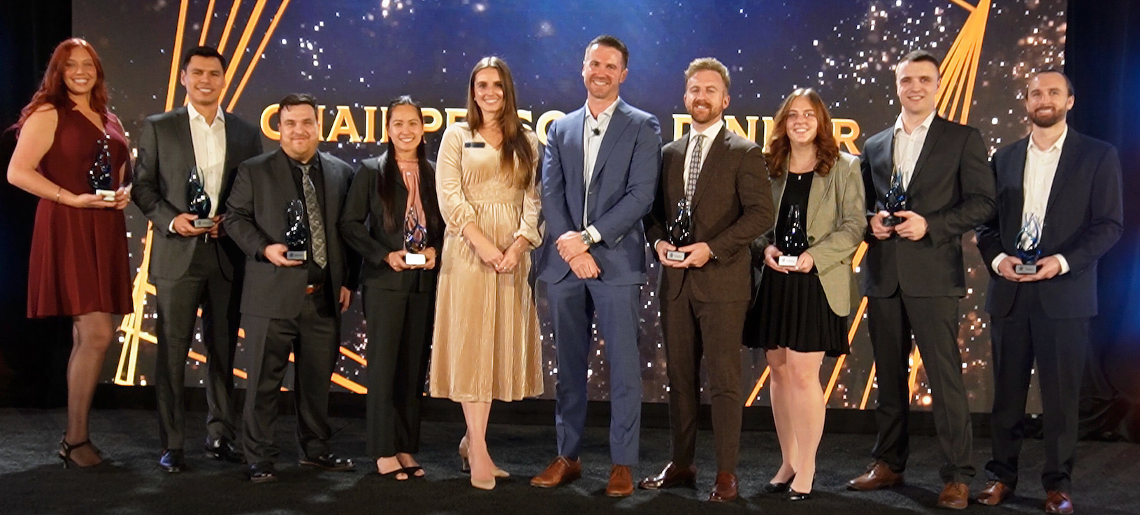 The 2025 On the Rise Award Winners and Krista DeBrosse, Director, Trade Show Operations, PMMI