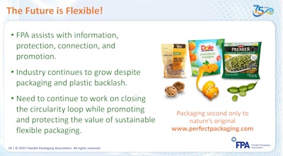 'Industry continues to grow despite packaging and plastic backlash. Need to continue to work on closing the circularity loop,' Felton said today.