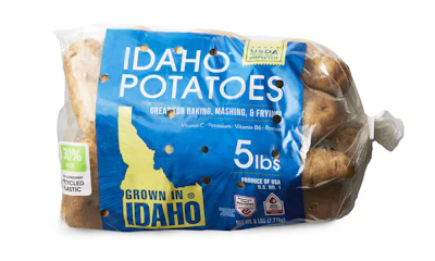 Wada Farms&rsquo; new 30% post-consumer recycled potato bag for Walmart is the first known food-contact PCR film in the retail potato market.