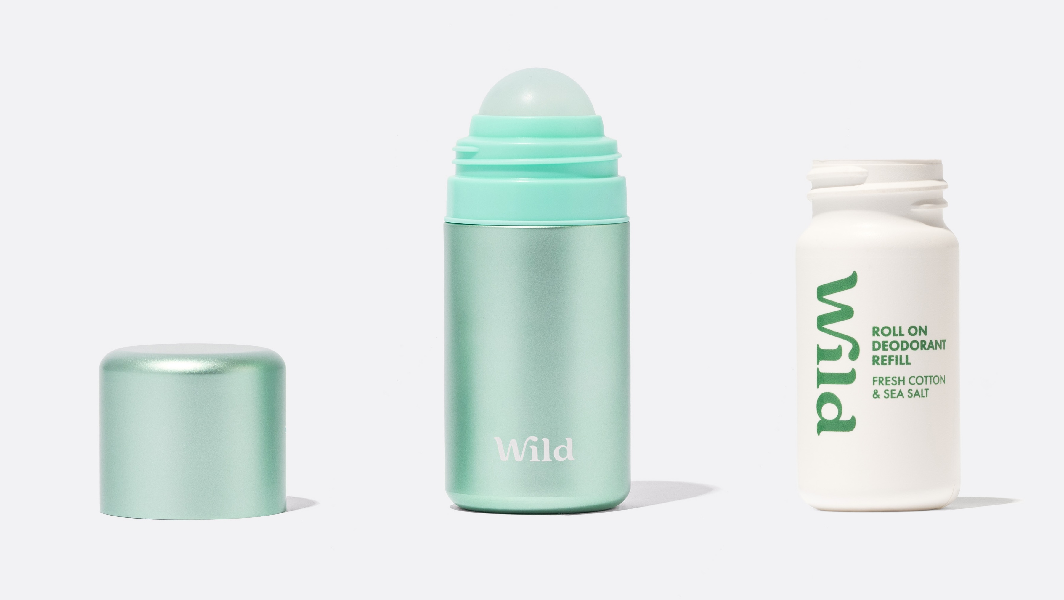 Wild&rsquo;s new refillable roll-on deodorant pairs a sleek, reusable aluminum case with a compostable, bio-based refill.