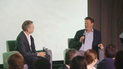 Keychain founder Oisín Hanrahan (left) and Michael Wier, VP of Store Brands at CVS, discuss managing large, localized private-label portfolios and the packaging and supplier complexity behind them.