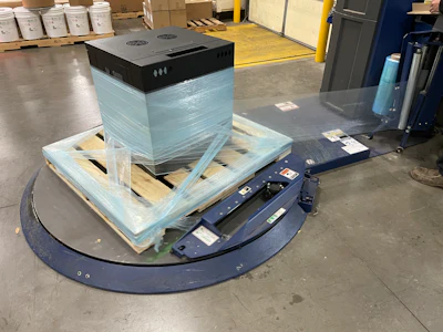 Server Cabinet Being Wrapped In Vp Ci Film