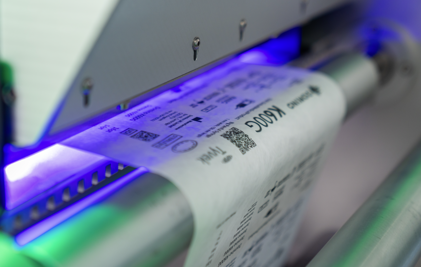 The K600G is a high-resolution digital printing system developed for high-speed serialized coding for packaging such as labels, medical-grade paper, and blister foils.