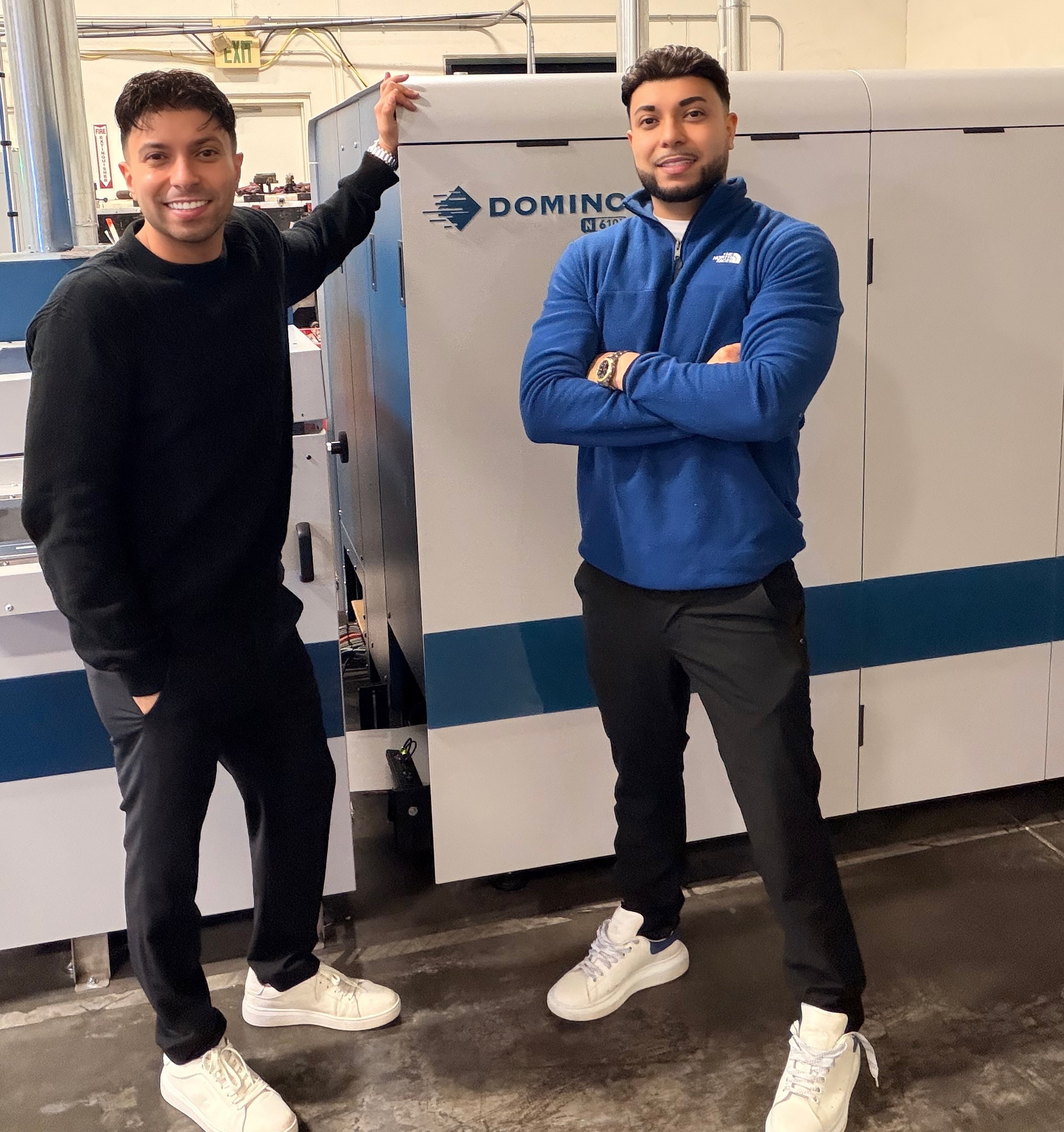 Luis and Mario Paez with their NEW Domino N610i at Paez Packaging.