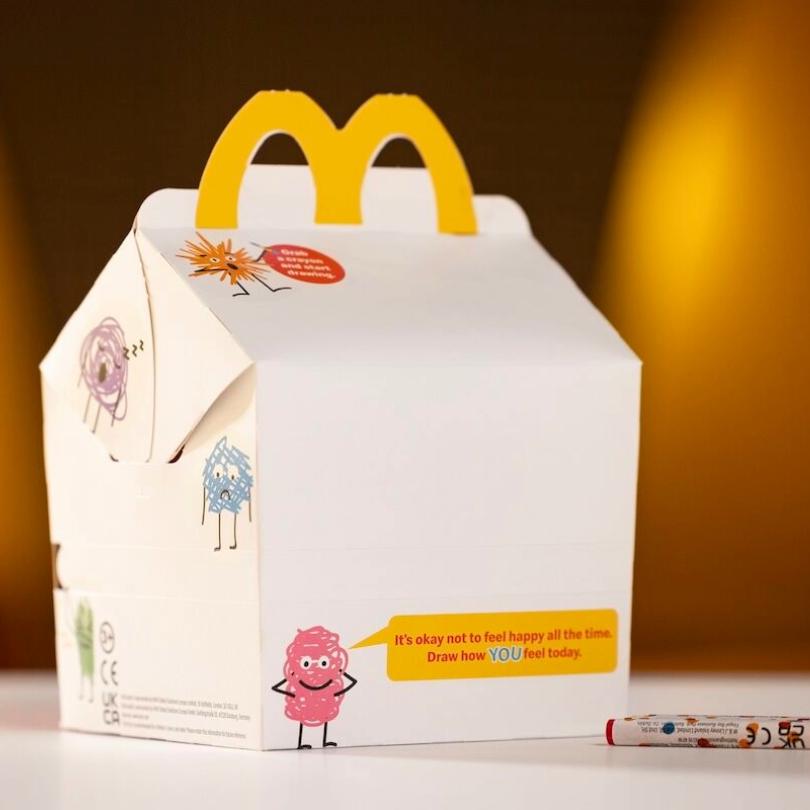 McDonald's initiative is based on 73% of children five to 10 saying they feel more comfortable expressing themselves while drawing.