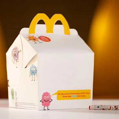 McDonald's initiative is based on 73% of children five to 10 saying they feel more comfortable expressing themselves while drawing.