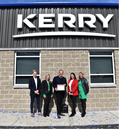 Kerry upgraded its Rothschild facility in 2024, with improvements focused on enhancing food safety and employee welfare spaces. Jaeger attended the facility's reopening (right).