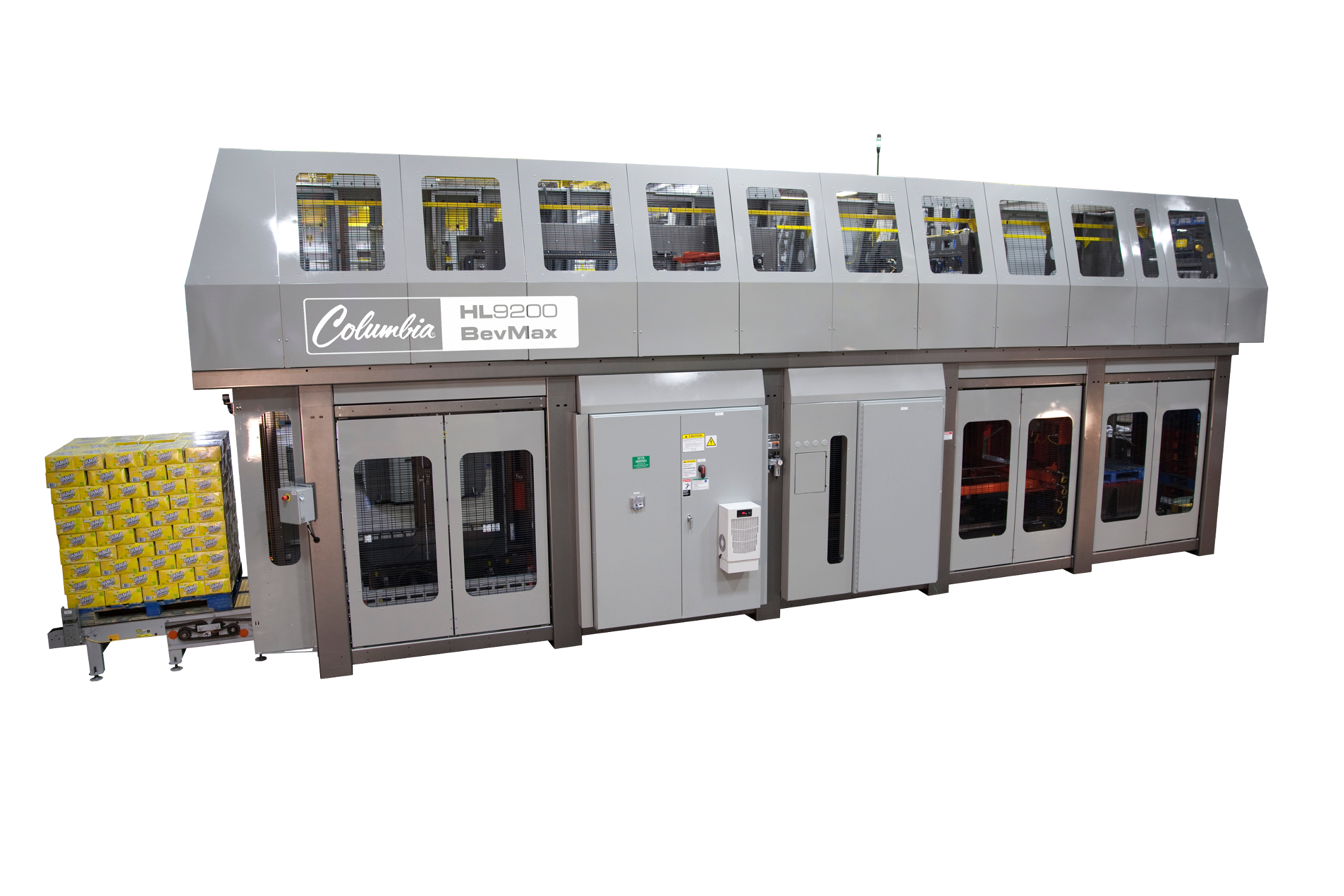 Columbia Machine's HL9200 BevMax High Level Palletizer