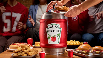 Through its Instagram account, Heinz gave a select number of fans the opportunity to win the KegChup, an aluminum beer-keg-style ketchup container with a spigot, delivered in time for the Super Bowl.