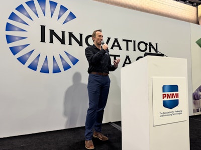Danijel Lolic, vp of automation engineering for FORMIC, at PACK EXPO East 2026's Innovation Stage.