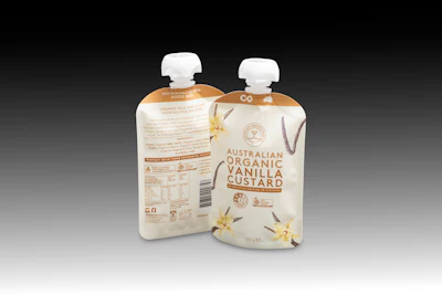 Australian Organic Vanilla Custard Mono Material Retort Spout Pouch