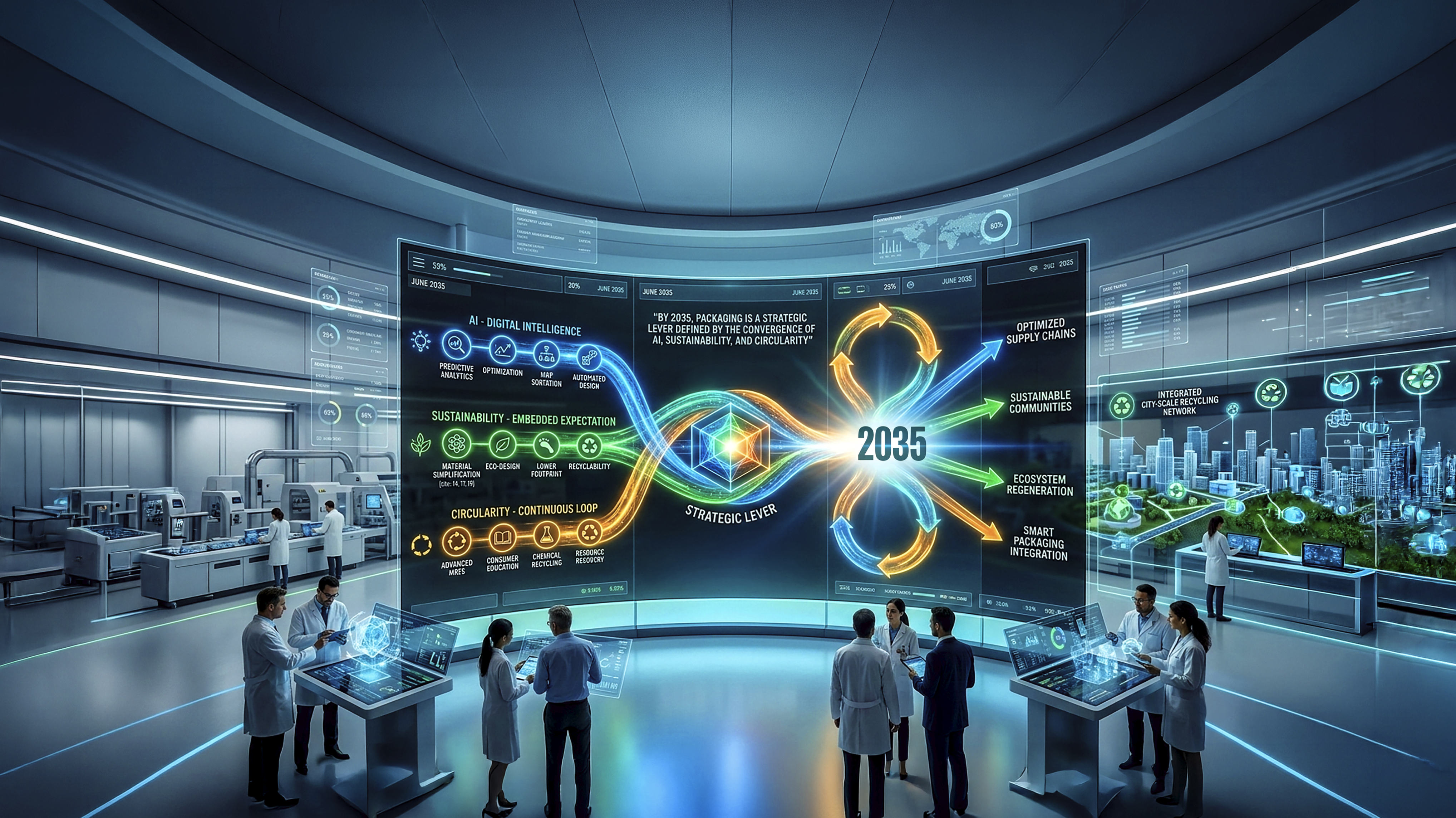 Industry leaders increasingly see AI, sustainability, and circularity converging to shape packaging&rsquo;s future by 2035.