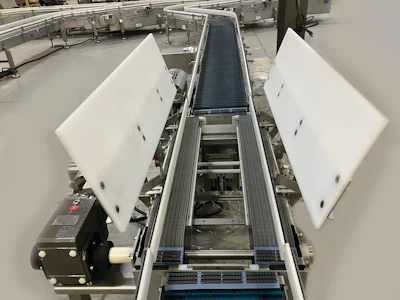 Multi-Conveyor's traffic cop assists cast divert merge.