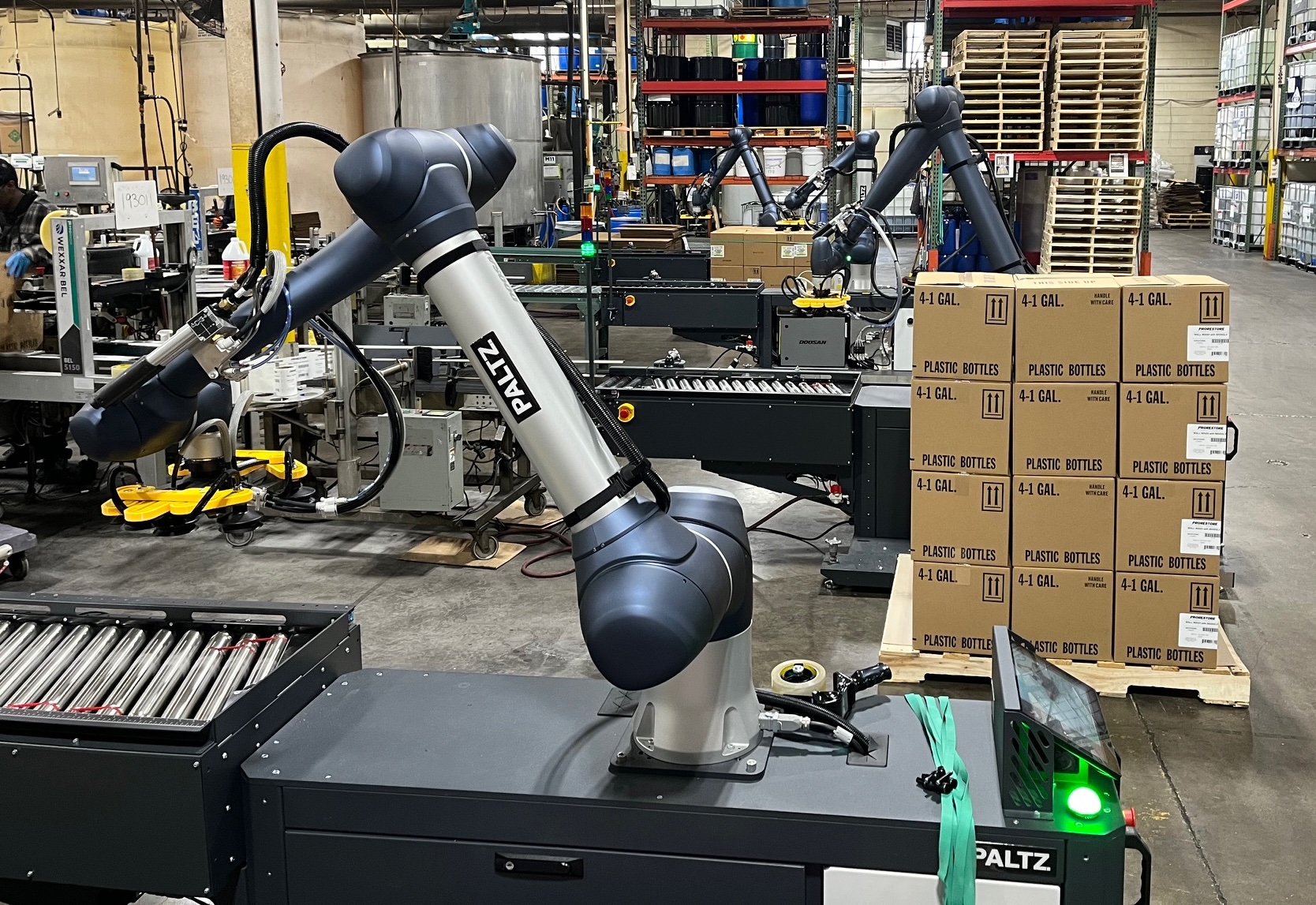 Nyco Products has deployed four modular cobot palletizing systems across its end-of-line operations, enabling flexible, space-efficient automation to support high-mix production and reduce reliance on manual stacking.